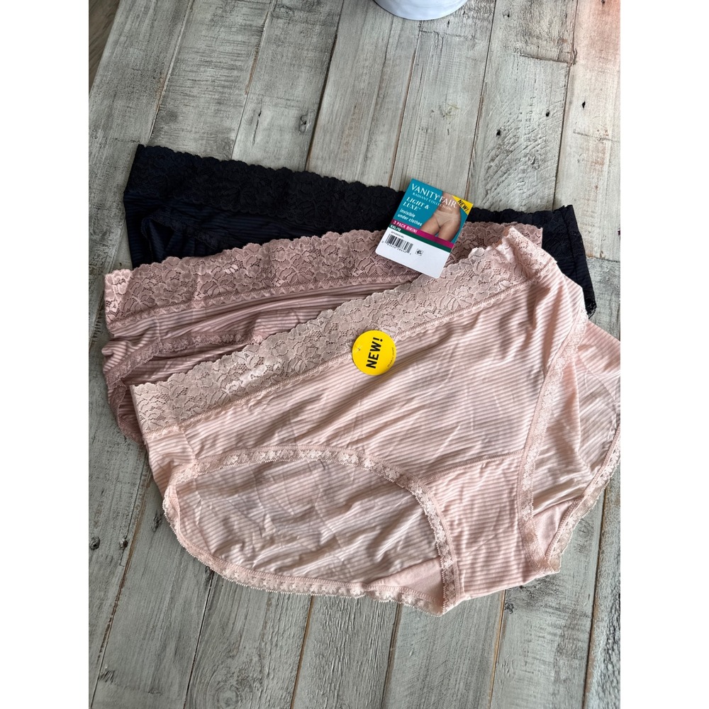 Vanity Fair Radiant Collection Light & Luxe 3 Pack Bikini Panties 5XL/12 NWT